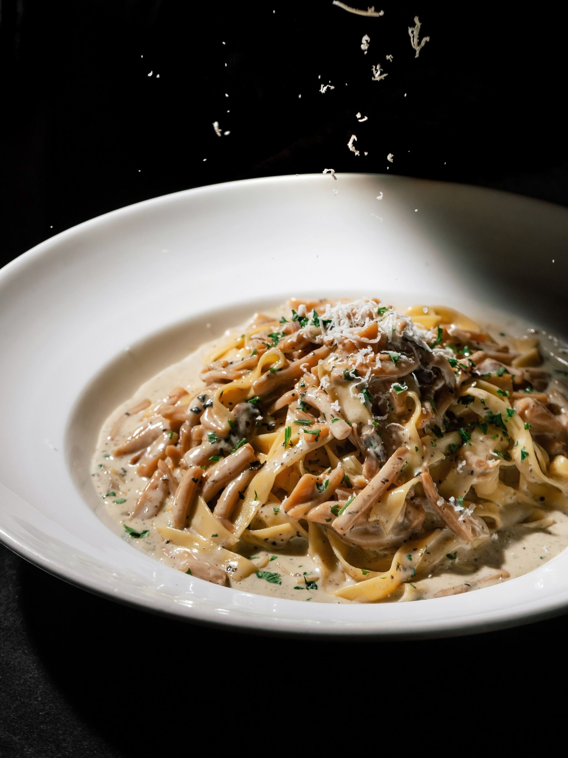 Creamy vegetarian pasta in Bangkok
