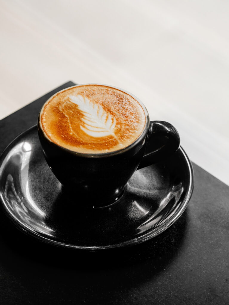 Macchiato espresso with steamed milk foam at Indulge Bangkok