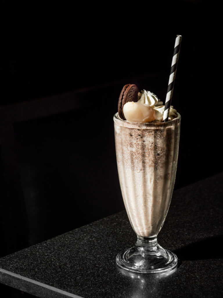 Creamy Oreo milkshake with Oreo cookies at Indulge Bangkok